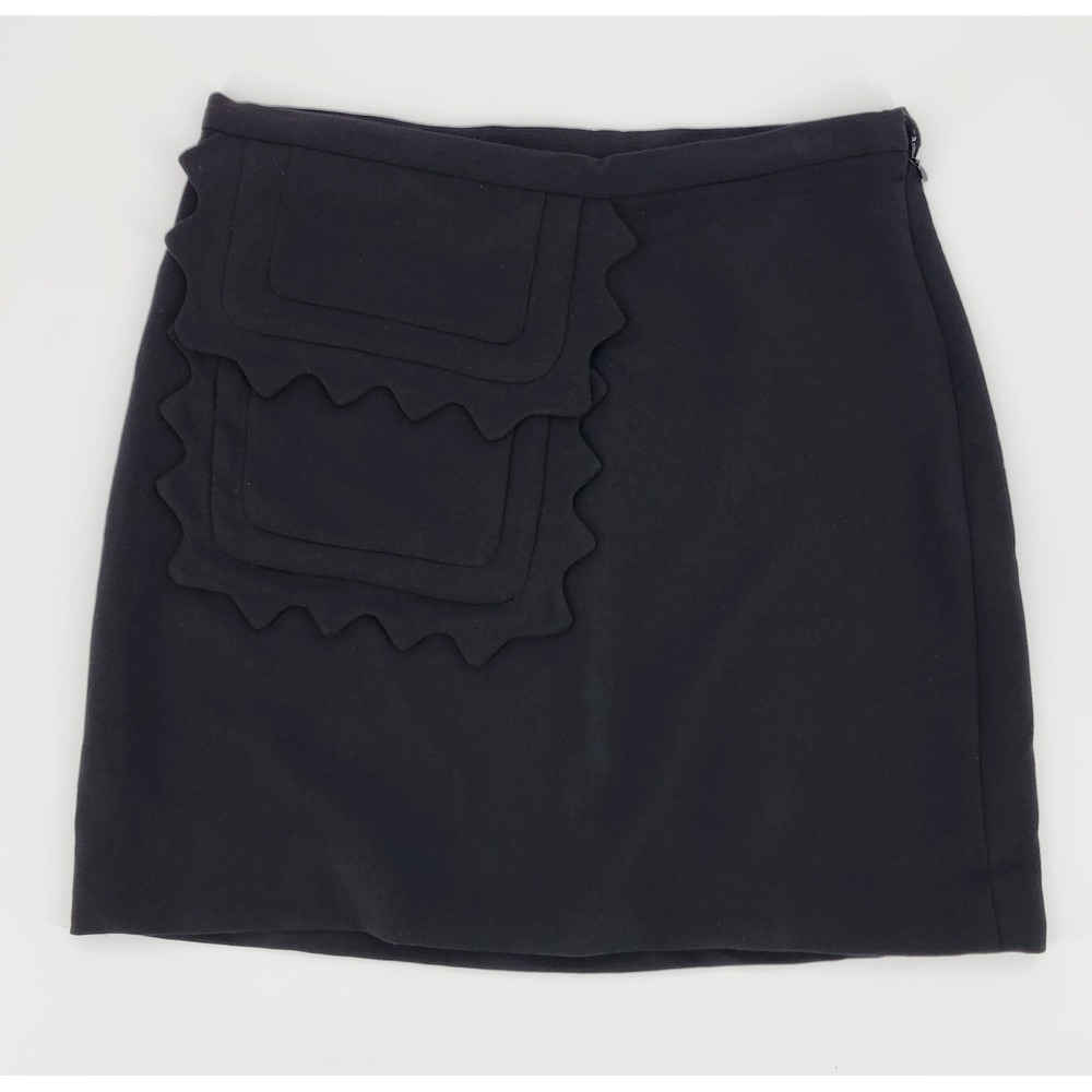 Victoria Beckham for Target Black Scalloped Pocket Mini Skirt Womens Small S